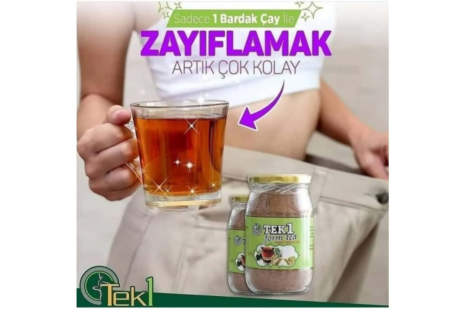 Tek 1 Şifa Evi Form Tea Bitkisel Çayı Tek 1 Slimmingkinoa (kuşburnu Tadında)